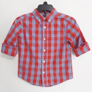 Tommy Hilfiger Toddler Boy's Plaid Button-Down Shirt, Size 5 - Read Description
